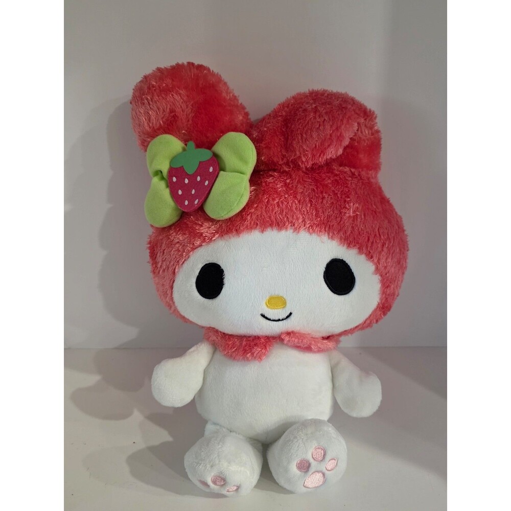 Rare My Melody Strawberry Plush Doll 14” Toy Sanrio Stuffed Anime Round one